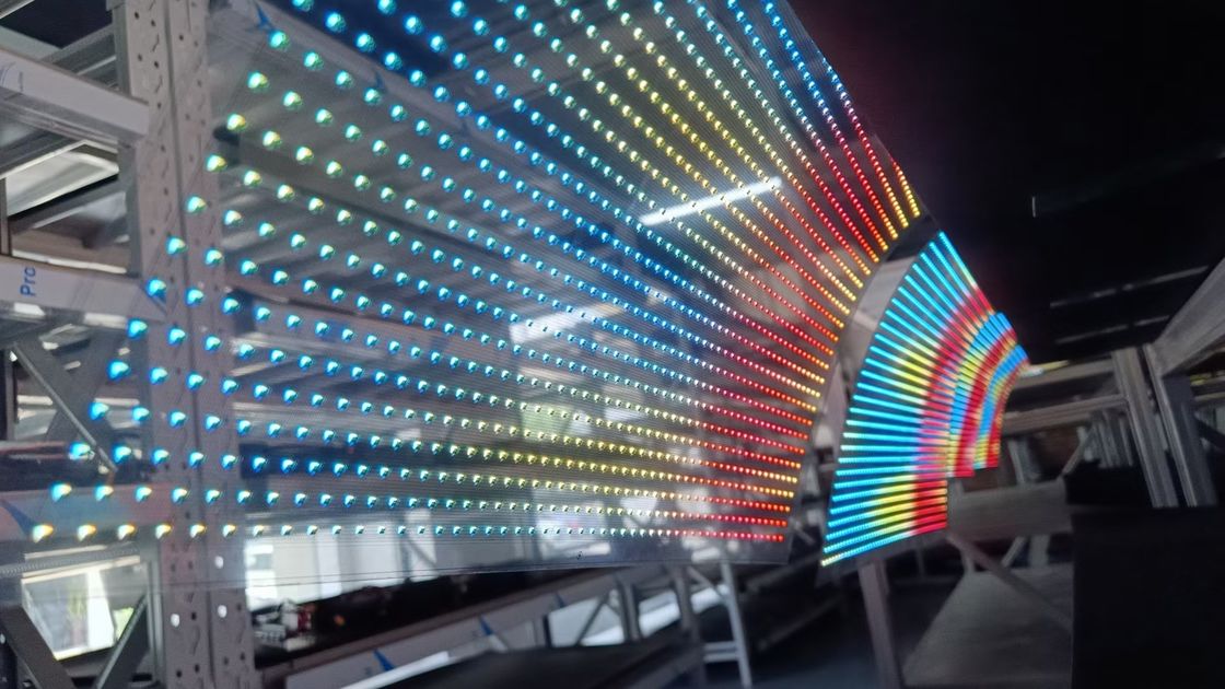 P6 P10 Màn hình hiển thị LED trong suốt Full Color linh hoạt cho nội thất
