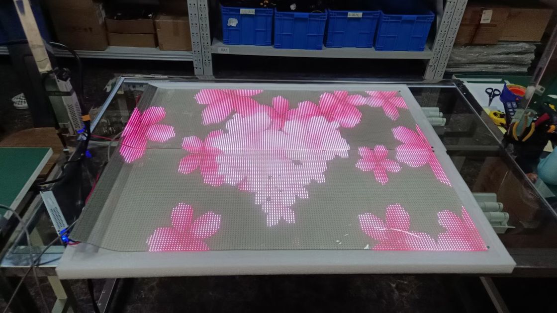 P6 P10 Màn hình hiển thị LED trong suốt Full Color linh hoạt cho nội thất