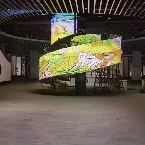 Màn hình hiển thị LED tròn mỏng linh hoạt P1.8 P2 P2.5 P3 Toàn màu